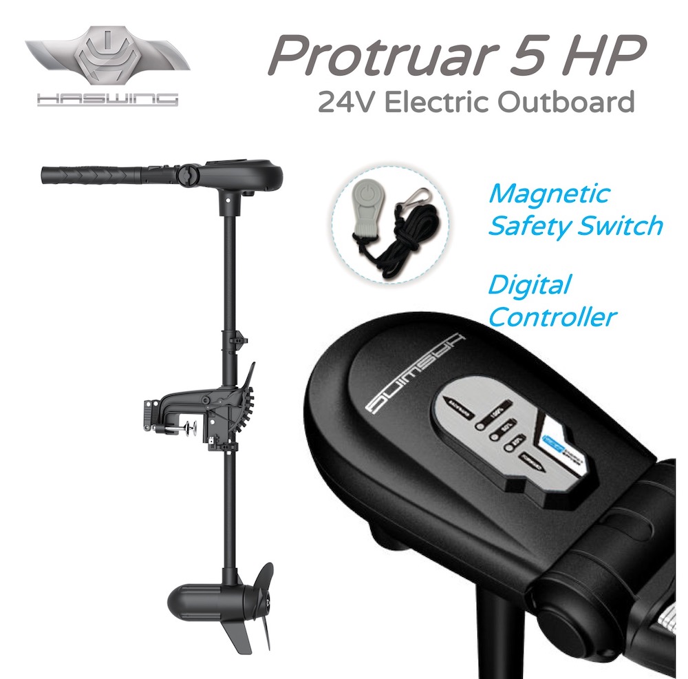 HASWING Protruar 5HP Electric Outboard 24V with Digimax Controller
